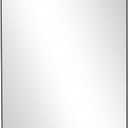 Deco 79 Wood Room Wall Mirror Entryway Mirror with Thin Minimalistic Frame, Wall Mounted Mirror 18" x 1" x 32", Black