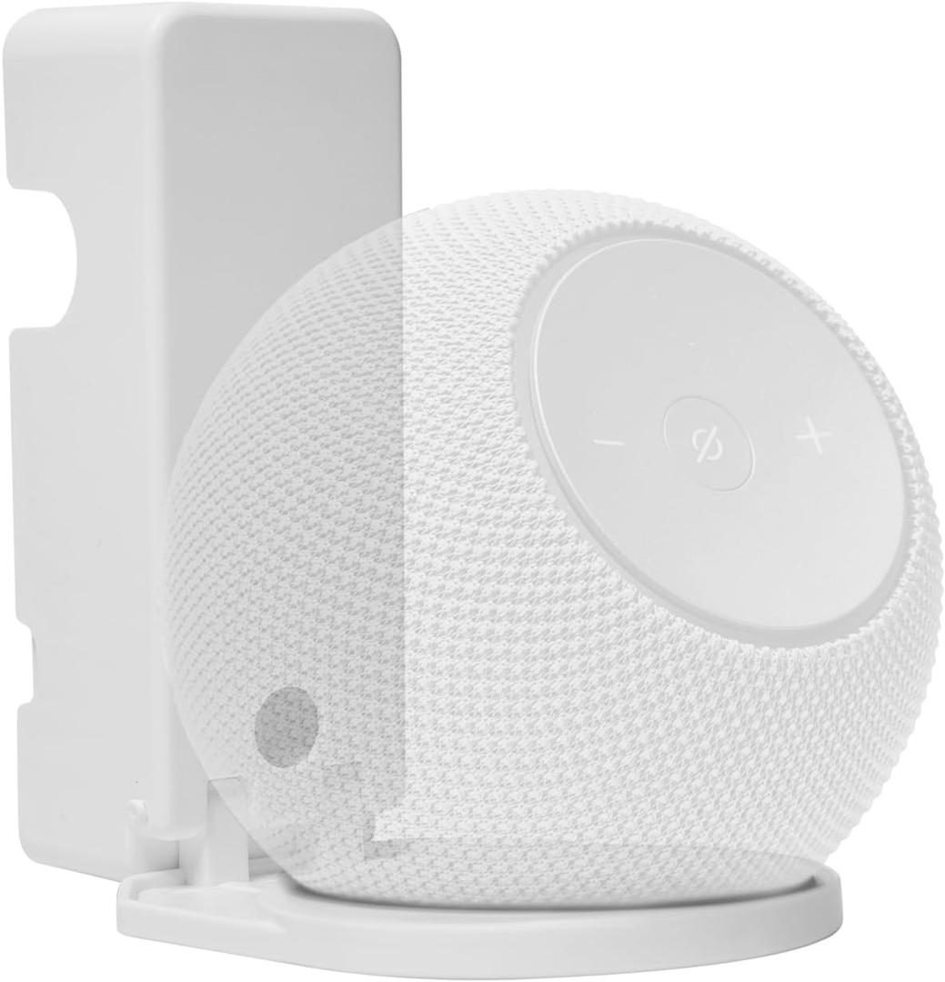 shinar Wall Mount for Echo Dot Max 2025, Space-Saving Bracket Accessories Stand with Integrated Cable Management, No Screws Required