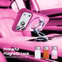 Compatible with iPhone 17 Pro Max Case with Ring Stand,Magenta