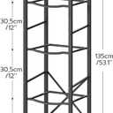 HOOBRO Water Jug Rack, Water Bottle Holder, 5 Gallon Water Jug Rack, 4-Tier Water Cooler Storage Rack, Water Dispenser Stand, for Kitchen, Living Room, Office, Rustic Brown and Black BF02ST01