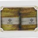 2 x MEEDEE Gold Frayed Velvet Ribbon 2 Inch Crinkle Raw Edge Silk Ribbons 2 Rolls 4 Yards Antique Gold Crushed Ribbons Gold Velvet Ribbon for Christmas Tree, Gift Wrapping, Holiday Decor