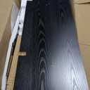 Modern Black 6 Drawer Dresser - Simply Chest of Drawers for Bedroom, Closet, Living Room, Hallway, Entryway, Wood Storage Double Dresser with Smooth Metal Rails - Black