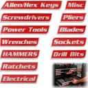 12 PCS Magnetic Tool Box Labels, Toolbox Labels Magnetic, General Tool Box Organize Accessories, Reusable Tags for Steel Toolboxes, Carts, Drawers, Cabinets & Workshop Storage (Red)