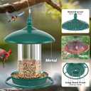 Pack of 2 Bird Feeder for Outdoor Hanging, Green