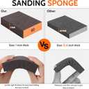Romeda 8-Pack Sanding Sponge, Four Grits Per Pack 60/80/120/220, Washable and Reusable Handmade Sandpaper Block, Drywall Sandpaper Blocks for Wooden Drywall Sheetrock and Metal Glazing