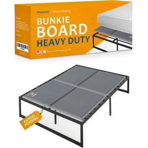 Meliusly Heavy Duty 10mm Bunkie Board Full Size (54"x75'') Patent Pending Low Profile Bed Board Design - Breathable, Noise Minimizing, Moisture Resistant Bunkieboards, Low Profile Bed Support