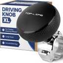 Top Life Truck Steering Wheel Knob - Silicone-Coated for Better Grip - XL Spinner for Thick Wheels - for Heavy Duty, Vans, Pickup Trucks, Semi, Sport Steering Wheels