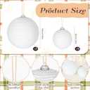 12 Pcs White Christmas Ball Ornaments Boho Decoration Farmhouse Jute Rope Hanging Balls Burlap Burlap Neutral Rustic Ornaments for Xmas Tree Wreath Garland Holiday Fireplace Decoration