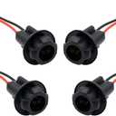 T10 W5W 194 Bulb Socket with Wire Pigtail, Pre-Wired Harness Female Socket Adapter Car Side Marker Light Socket, LED Bulb Socket Connector Wiring Socket Replacement for Most Cars (2PCS)