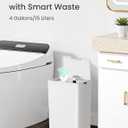 Cesun 4 Gallon Bathroom Trash Can with Lid, Small Automatic Trash Can, Touchless Motion Sensor Garbage Can, White Plastic Waste Basket for Bathroom, Bedroom, Toilet, Office, Rv