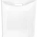 Retail Plastic Merchandise Bags, Die Cut Handles, Strong, Tear Resistent, Packs 100 (100, White, 20x20)