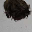 SEVENCOLORS Short Hair Wigs with Bangs Dark Brown Mixed Blonde Pixie Cut Wig for Women Straight Synthetic Fiber Wigs