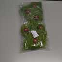 17 Inch Christmas Tree Picks, 6 PCS Lime Green Furry Curly Stems with Red Glitter Balls, Flexible Christmas Tree Topper Decorations for Holiday Arrangements, Wreaths & Table Christmas Decor