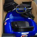 ELEMARA 12V Kids Bumper Car with Big Wheel, 2.2 Mph Max, Toddler Bumper Cars with Remote, Baby Bumping Toy Car with DIY Stickers,360 Degree-Spin, Music, Bluetooth,LED Lights, Blue