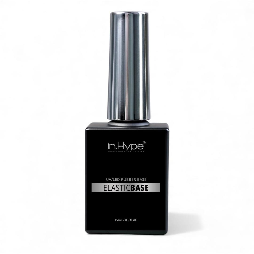 IN.HYPE Rubber Base Coat UV/LED Curable. Soak Off (Elastic) (0.6 Fl Oz (Pack of 1), Clear)