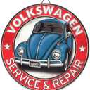 Volkswagen Metal Sign - Volkswagen Service and Repair Round Sign for Man Cave, Garage or Shop, Small