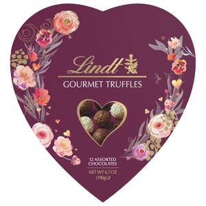 Lindt Valentine's Gourmet Truffles Assorted Chocolate Candy Heart, 6.7 oz., BB Date 10/31/2026
