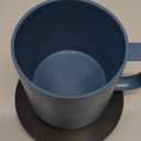 VFZO Temperature Control Smart Mug, Self Heating Coffee Mug LED Display, 180 Min Battery Life - Hot up to 149℉ Fast Wireless Charger Base Improved Design (12oz, Blue)