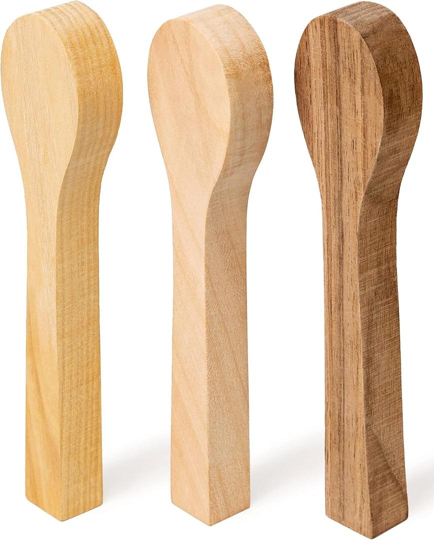 BeaverCraft Wood Carving Spoon Blank BB2 - Unfinished Wood Spoon Carving Kit - Wooden Blank, Basswood Blocks for Whittling