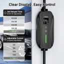 16A Level 1&2 EV Charger, ETL Certified Portable J1772 Electric Car Charger, Electric Vehicle Charging Station with 25FT Cord,120V/240V NEMA 6-20P Plug & 120V 5-15P Adapter for All J1772 EV Cars