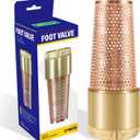 2 Inch Foot Valve for Irrigation Pump, No-Lead Brass Foot Valve, One-Way With ZEBRA MUSSEL Strainer