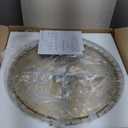 Modern Brass Flush Mount Ceiling Light Crystal Kitchen Ceiling Lighting for Living Room Bedroom Dining Room Bathroom Entryway, 18" wx 18" d x 8" h