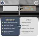 Quick Drying Stone Faucet Mat for Kitchen Sink - Diatomite Sink Mat Absorbing Stone Tray for Bathroom Counter, Sink Faucet Splash Guard Water Protector Matt for Kitchen Counter(White, 14" x 3.9")