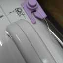 Sewing Machine for Beginners & Kids, Mini Portable Sewing Machines with 12 Built-in Stitch Patterns, 2-Speed Foot Pedal, Perfect for Teaching Daughter Granddaughter to Sew(Purple White)