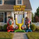 4 x Football Party Balloon Set  Includes Goal Post & 2 Football Player Balloons, Perfect for Birthday, Tailgate & Game Day Celebrations