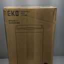 EKO Mirage-T 50 Liter / 13.2 Gallon Touchless Rectangular Motion Sensor Trash Can, Brushed Stainless Steel Finish (Matte Black)