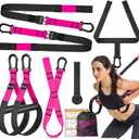 Home Resistance Training Kit, Suspension Trainer Straps with Adjustable Extension, Door Anchor, and Carry Bag – Strength Training Equipment for Full Body Bodyweight Workouts at Home or Outdoors, One Size