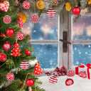 Christmas Ornaments Balls - 30PCS 2.4 Inch Shatterproof Plastic Christmas Balls Sets, Red Small Christmas Tree Ball Hanging Ornaments for Holiday Wreath Party Christmas Tree Decor (F)