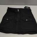 Aotasely 2025 Women's Stretchy Denim Skirt High Waisted Cargo Skirt Y2k Casual Mini Skirt Cute Jean Skirt with Pockets, Size Medium