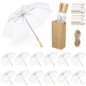 Aodaer Wedding Umbrella Bulk with Foldable Storage Box Auto Open Foldable Umbrellas Windproof Travel Umbrella for Outdoor Activities, Wedding Anniversary Photography