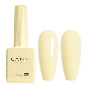 CANNI Pastel Yellow Gel Nail Polish, 1Pcs Pale Light Yellow Gel Polish Butter Neon Color High Gloss Soak Off U V Nail Manicure Salon DIY