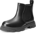 DREAM PAIRS Girls Chelsea Boots Side Zipper Lug Sole Ankle Booties Toddler/Little Kid/Big Kid