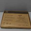 The Display Store Corner Black Wooden Tiered Display Stand for Vendor Events, Display Shelves for Craft Shows, Farmers Market, Tradeshows, Earring Display, Card and Sticker Stand, Candle display