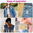 Operitacx Pearl Number Iron on Patches Digital Diamond Rhinestone Stickers for Clothing DIY Decoration Non-Woven Fabric Appliques for Sweaters Hats Bags Easy to Attach (white)