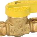 Homewerks VGV1LHT3B Premium Gas Ball Valve x Flare, Brass, 1/2-Inch, 0.5-Inch