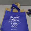 Sweetude 48 Pcs Christian Gift Bags Bulk Bible Verse Gift Bags Religious Reusable Inspirational Christian Tote with Handle(Bright Color)