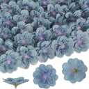 100PCS Dusty Blue Delphinium Artificial Flower Heads 2.3" Small Fake Flowers Silk Flowers for Crafts DIY Wedding Corsage Cake Decor(Dusty Blue)