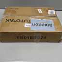 TUTOTAK C Shaped End Table with Charging Station, Side Table for Sofa, Couch Table with Storage Bag, TV Tray with 2 USB Ports and Outlets for Living Room, Bedroom, Brown TB01BB024