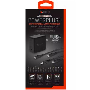Helix Wall Charger With USB-C Cables And Adapters