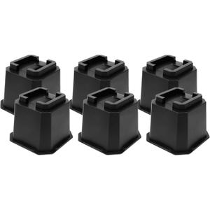 shouwuhho Bed Risers 4 inch, Furniture Risers Elevation in Heights 4 Inch Heavy Duty, Bed Lift Risers for Caster Wheels or Posts of Bed Table Couch, Support up to 6000 lbs, Black, 6 Pack shouwuhho Bed Risers 4 inch, Furniture Risers Elevation in Heights 4 Inch Heavy Duty, Bed Lift Risers for Caster Wheels or Posts of Bed Table Couch, Support up to 6000 lbs, Black, 6 Pack