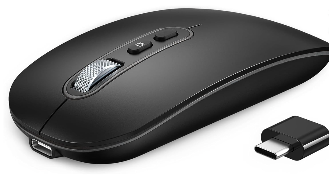 RaceGT USB C Wireless Mouse, Rechargeable DualMode Mouse(Typec and Bluetooth), Silent Bluetooth Mice for MacBook Air/Pro, Slim Portable Travel Mice for iPad Mac Laptop PC Computer