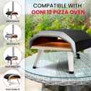 Unicook Pizza Stone 13 Inch, Cordierite Square Baking Stone for Ooni 12 Oven, Ideal for Making Crispy Crust Pizzas Bread and Cookies