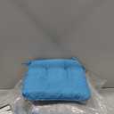 Chair Cushions for Dining Chairs, Tufted Foam Kitchen Chair, Non-Slip Seat Cushions with Ties Set of 4, 15.5" x 15.5" x 4", Light Blue