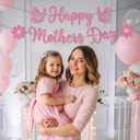 Mothers Day Banner Decorations, Happy Mothers Day Banner, Glitter Mother's Day Banner Mother's Day Decorations for Party Supplies