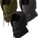 Syhood Winter Fleece Balaclava Ski Mask Balaclava Face Mask Cold Weather Men Tactical Heavyweight (Black, Grey, Army Green) One Size