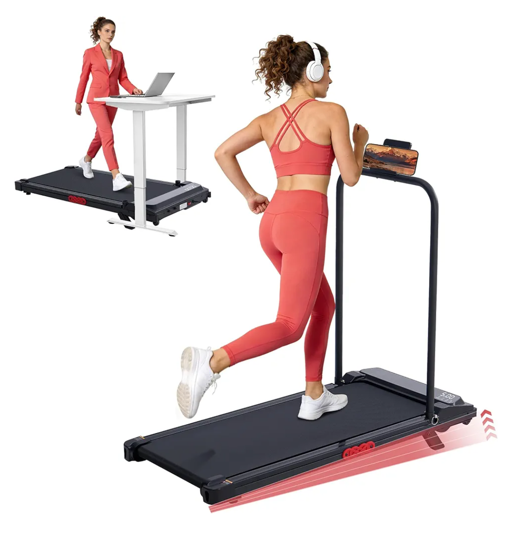 MCRG Walking Pad Treadmill with Incline, 2026 Upgrade Portable Walking pad Treadmill with Handle Bar, 0.6-7.6MPH Small Treadmills Walking Pad for Home Small, 3.5HP, 350LBS